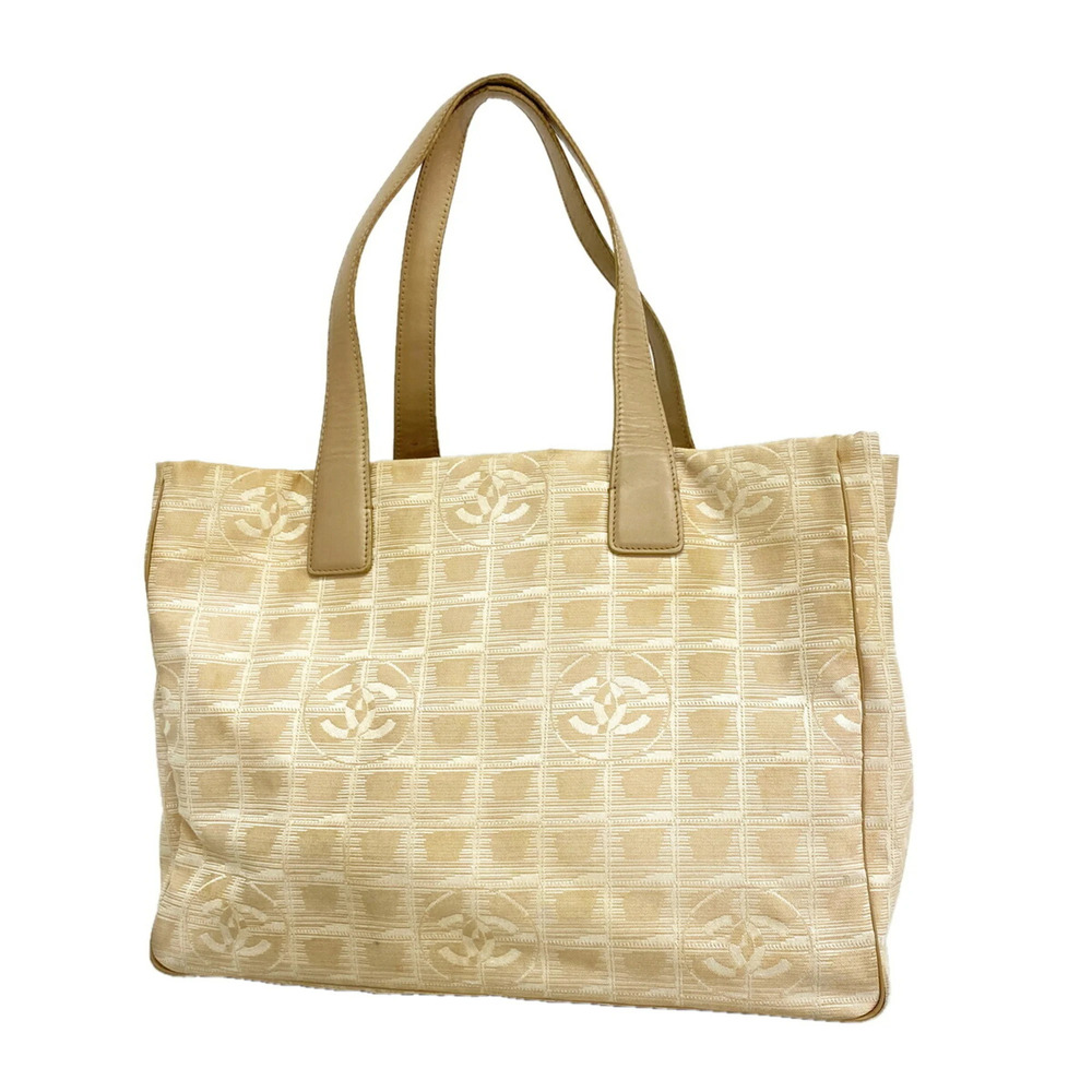 Chanel New Travel Nylon Tote Bag, Beige, Women's